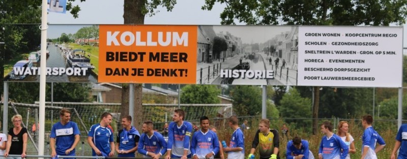 Sponsorcommissie VV Kollum biedt dorp Kollum promotieborden aan