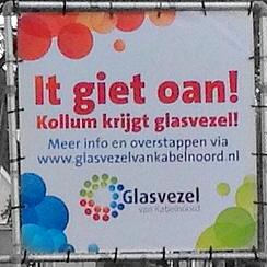 Aanleg glasvezel in Kollum