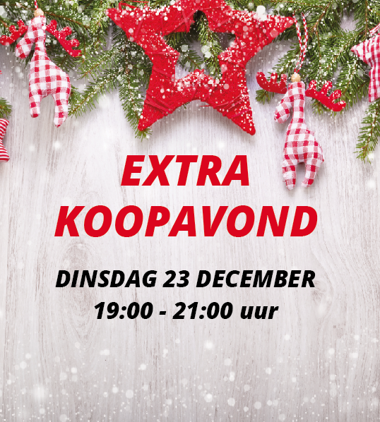 EXTRA KOOPAVOND 23 DECEMBER!