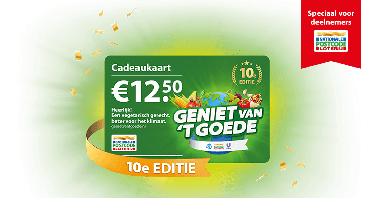 Doneer je cadeaukaart “Geniet van ’t Goede” aan de Voedselbank!